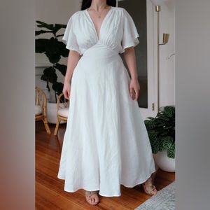 NWT Aulieude Athena Dress - 100% linen, US 16/AUS 20